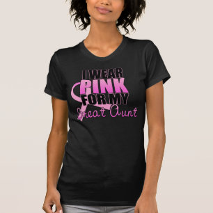 Ik Draag Roze voor mijn grote tante - borstkanker T-shirt