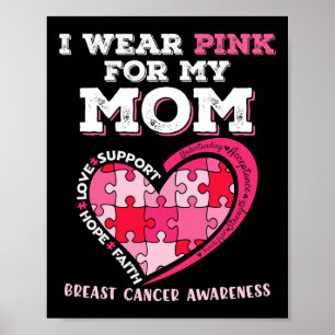 Ik Draag roze voor mijn Kind over borstkanker Poster