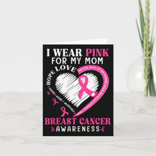 Ik Draag roze voor mijn mam roze lintborstkanker A Kaart