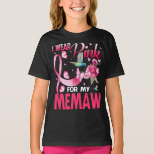 Ik Draag roze voor mijn Memaw Hummingbird Breast C T-shirt