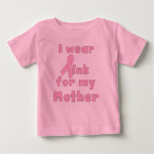 Ik Draag roze voor mijn moeder Baby T-shirt (Voorkant)