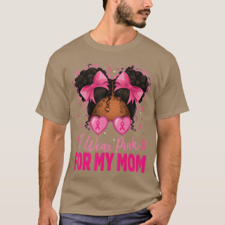 Ik draag roze voor mijn moeder borstkanker Afro-me T-shirt