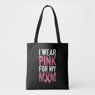 Ik draag roze voor mijn moeder Borstkanker bewustz Draagtas