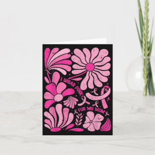 Ik draag roze voor mijn moeder borstkanker Boho bl Kaart