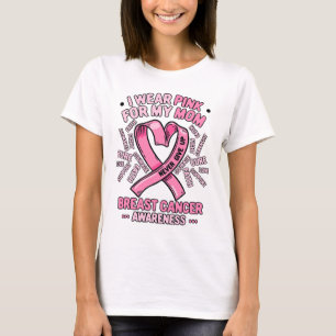 Ik Draag roze voor mijn moeder borstkanker T-shirt