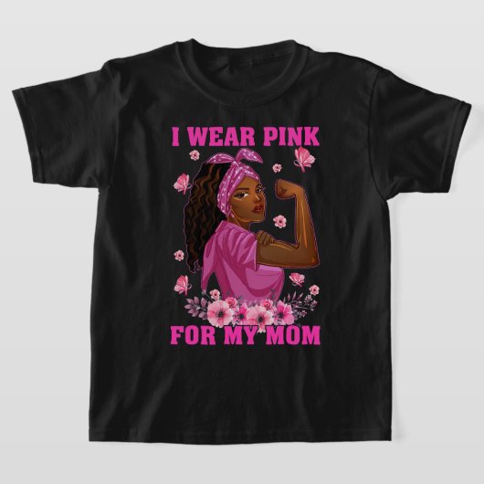 Ik Draag roze voor mijn moeder borstkankervoorlich T-shirt (Laagn)