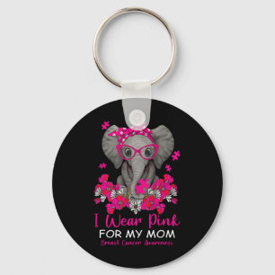 Ik Draag roze voor mijn moeder Elephant Breast Can Sleutelhanger