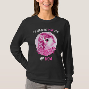 Ik draag roze voor mijn moeder Unicorn Kinderen To T-shirt