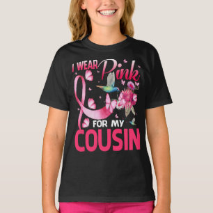 Ik Draag roze voor mijn neef kolibrie borst T-shirt