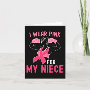 Ik Draag roze voor mijn nicht - steun borstkanker Kaart