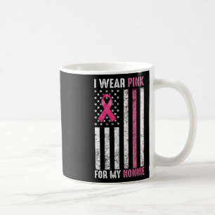 Ik Draag roze voor mijn nonnie roze borstkanker be Koffiemok