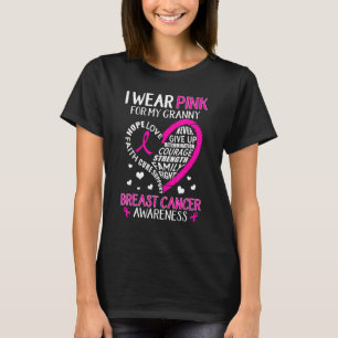 Ik Draag roze voor mijn oma. T-shirt