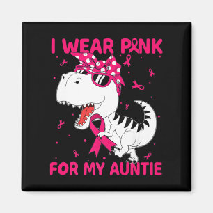 Ik Draag roze voor mijn tante Breast Cancer Bewust Magneet