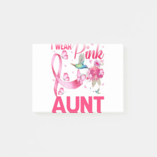Ik Draag roze voor mijn tante kolibrie borstkanker Post-it® Notes