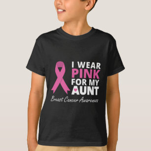 Ik Draag roze voor mijn tante Ribbon Familie Love  T-shirt