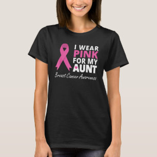 Ik Draag roze voor mijn tante Ribbon Familie Love T-shirt