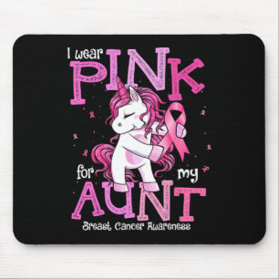 Ik Draag roze voor mijn tante Shirt Breast Cancer Muismat