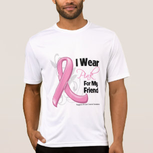 Ik Draag roze voor mijn vriend - borstkanker T-shirt