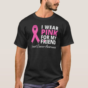 Ik Draag roze voor mijn vriend lint familie liefde T-shirt