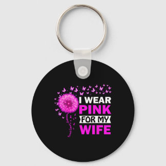 Ik Draag roze voor mijn vrouw borstkanker Sleutelhanger