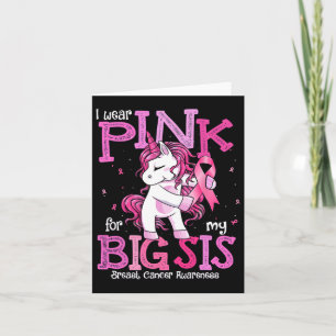 Ik Draag roze voor mijn zus Shirt borstkanker awar Kaart
