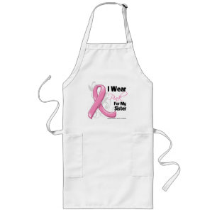 Ik Draag roze voor mijn zuster - borstkanker Lang Schort