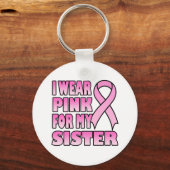 Ik Draag Roze voor mijn zuster Sleutelhanger (Voorkant)