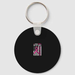 Ik Draag roze vrouw borstkanker haar gevecht is mi Sleutelhanger