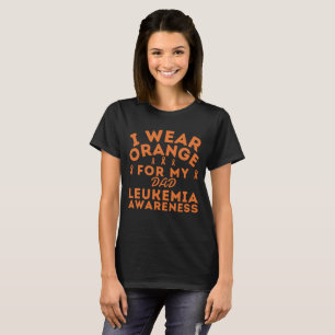 Ik Draag Sinaasappel voor leukemie bewustzijn Cust T-shirt