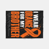 Ik Draag Sinaasappel voor mijn broeder RSD CRPS Aw Fleece Deken (Voorkant (Horizontaal))