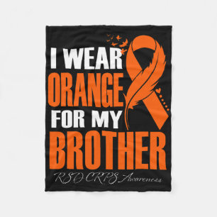 Ik Draag Sinaasappel voor mijn broeder RSD CRPS Aw Fleece Deken