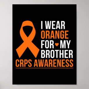 Ik Draag Sinaasappel voor mijn broeder RSD CRPS Aw Poster