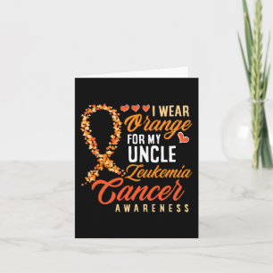Ik Draag Sinaasappel voor mijn oom Leukemia Cancer Kaart