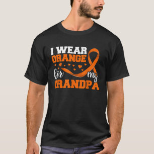 Ik Draag Sinaasappel voor mijn opa Shirten lint Le T-shirt