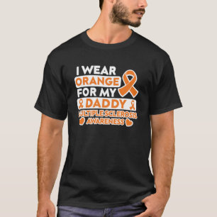 Ik Draag Sinaasappel voor mijn papa MS multiple sc T-shirt