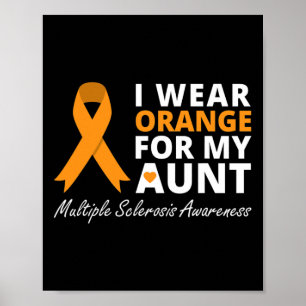 Ik Draag Sinaasappel voor mijn tante MS Awareness Poster
