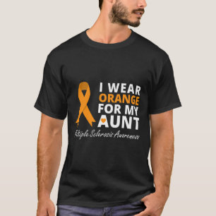 Ik Draag Sinaasappel voor mijn tante MS Awareness T-shirt