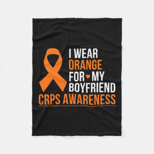 Ik Draag Sinaasappel voor mijn vriend RSD CRPS Awa Fleece Deken