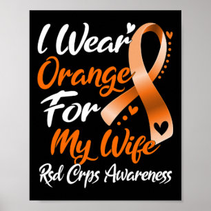 Ik Draag Sinaasappel voor mijn vrouw RSD CRPS Awar Poster