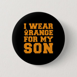 Ik Draag Sinaasappel voor mijn zoontje Leukemie Be Ronde Button 5,7 Cm