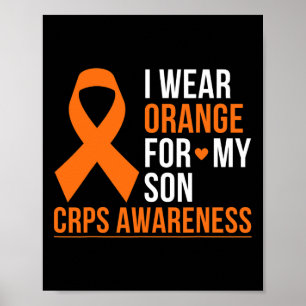Ik Draag Sinaasappel voor mijn zoontje RSD CRPS Aw Poster