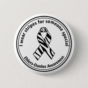 Ik Draag Stripes voor iemand met een speciale EDS- Ronde Button 5,7 Cm