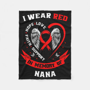 Ik Draag ter nagedachtenis aan de Nana-hartziekte  Fleece Deken