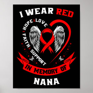 Ik Draag ter nagedachtenis aan de Nana-hartziekte Poster