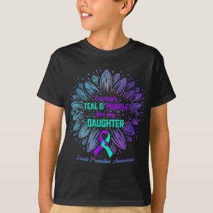 Ik draag turkoois en paars voor de zelfmoordpreven t-shirt