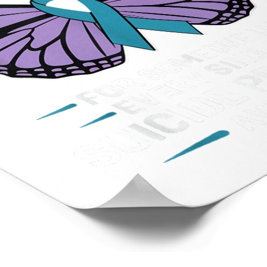 Ik Draag Turkoois En Paars Zelfmoordbewustzijn Men Poster (Hoek)