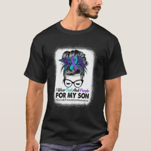 Ik draag turkoois paars voor het voorkómen van zel t-shirt