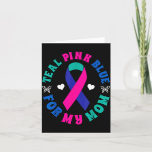 Ik draag turquoise roze blauw voor het schildklier kaart