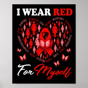 Ik Draag voor mezelf hart- en vaatziekten bewustzi Poster