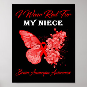 Ik Draag voor mijn nichtje hersenaneurysma bewustz Poster